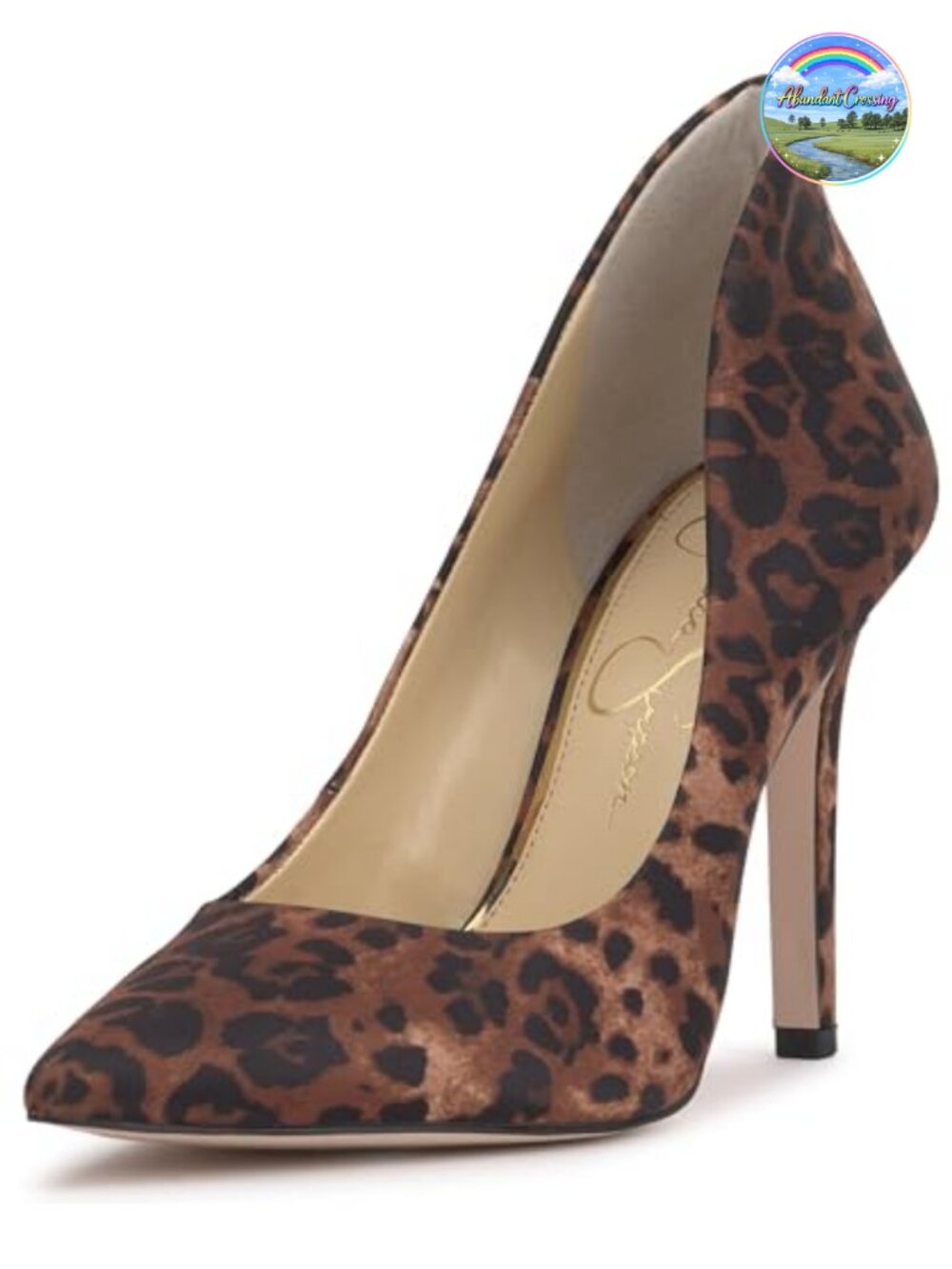 Women's Pointed Toe Dress Pump with Faux Leather Lining and 4-Inch Heel